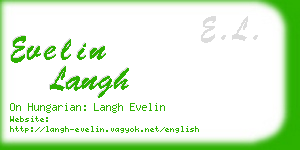 evelin langh business card